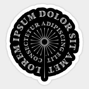 Lorem Ipsum Circles (white) Sticker